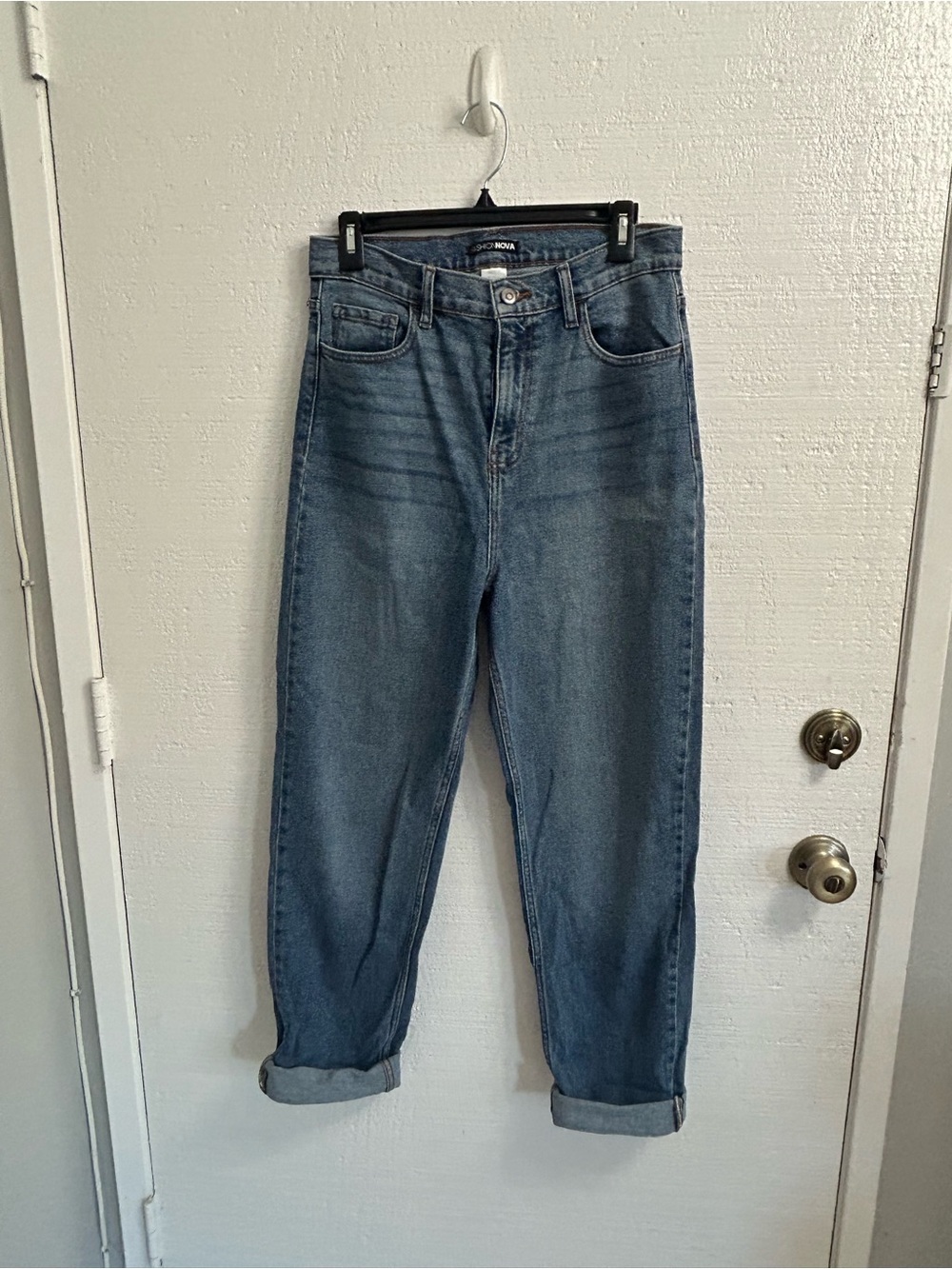 Fashion Nova Women's Boyfriend Jeans - Medium Blue Wash